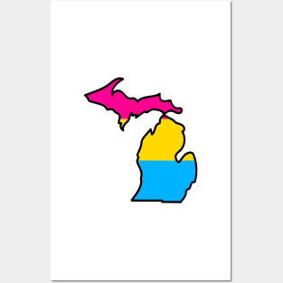 Michigan Pansexual Flag Posters and Art